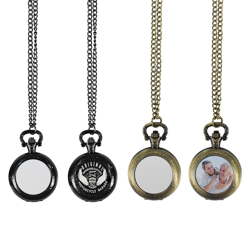 Vintage Fashion Aesthetic - Collier pendentif montre de poche vintage