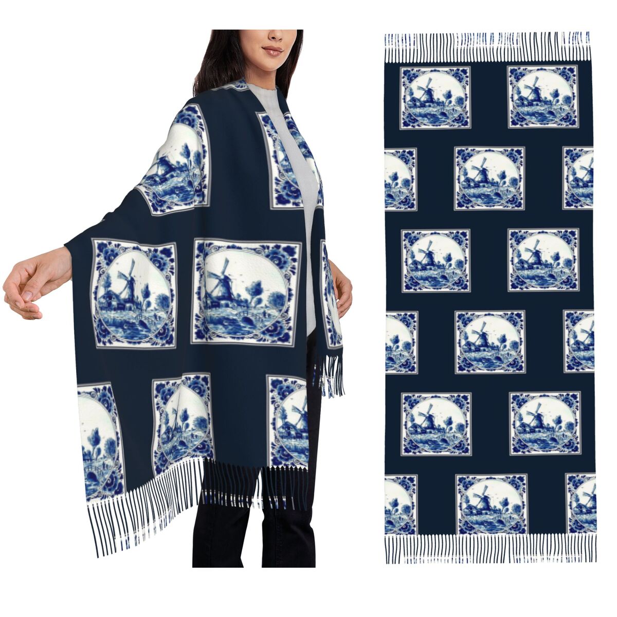 Vintage Fashion Shop - DUTCH BLUE DELFT Vintage moulin à