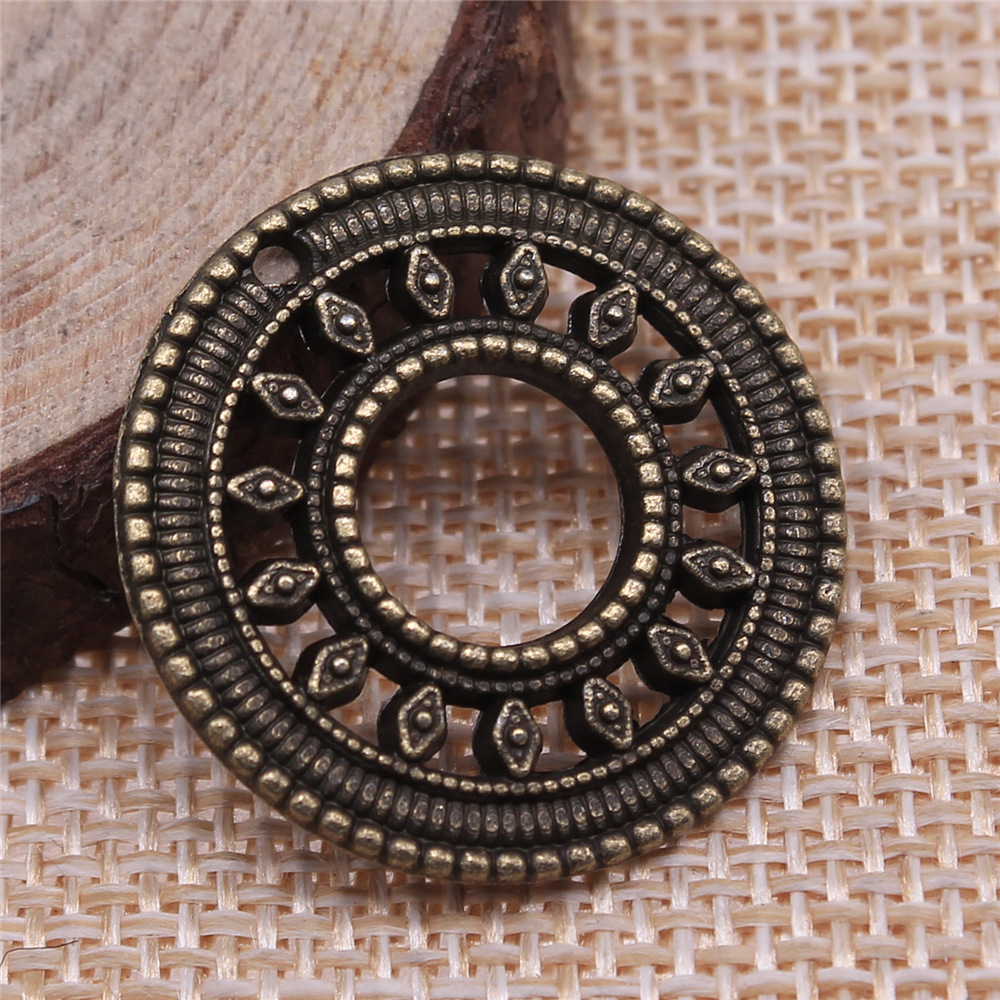 Vintage Fashion Stores - 10 pièces de breloques circulaires 26x26mm