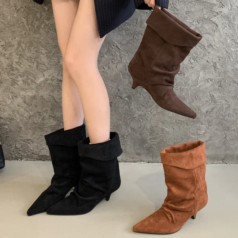 Vintage Fashion De - Aneikeh Bottines d'hiver à bout pointu