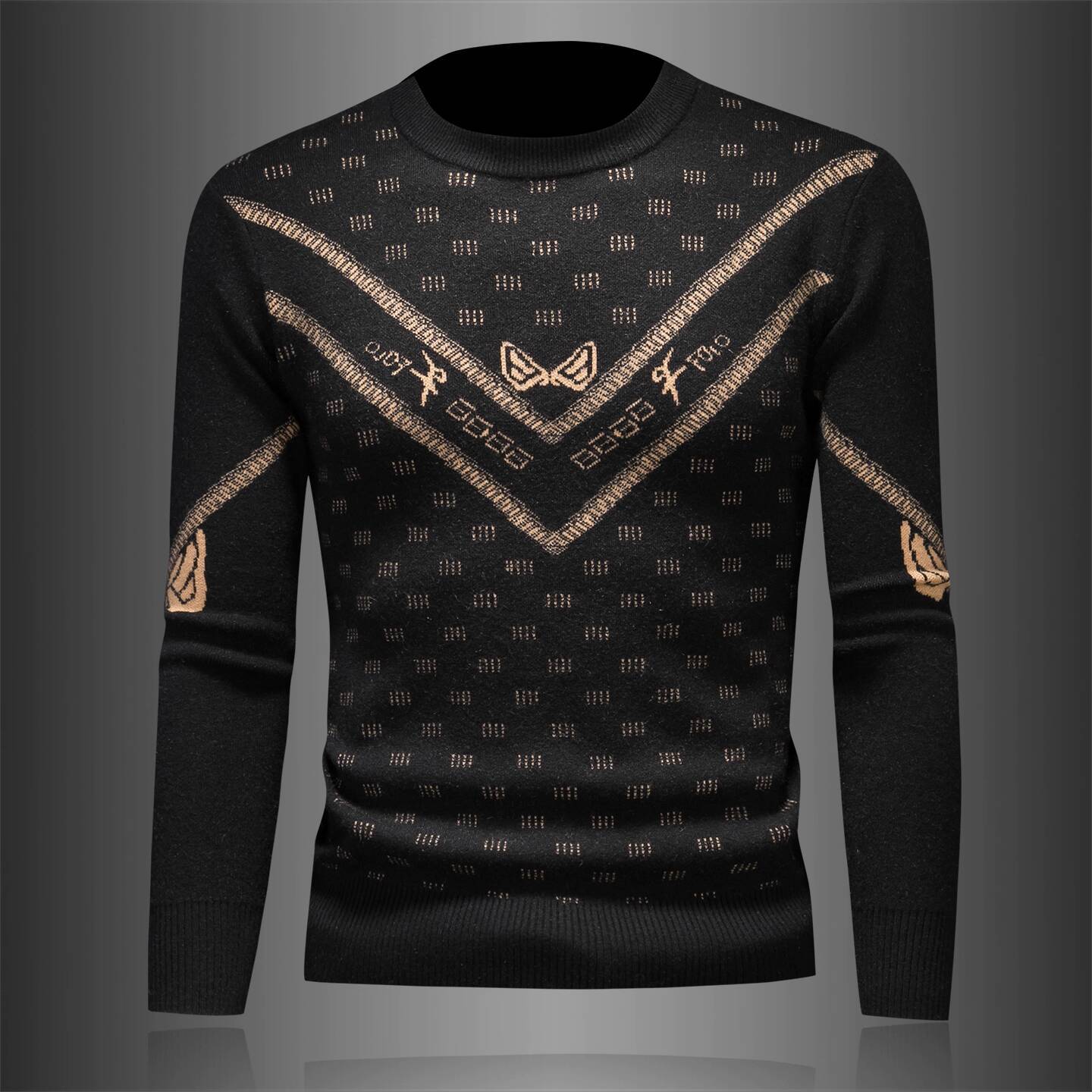 Vintage Fashion Outfits Men - Pull Jacquard Vintage pour hommes, mode