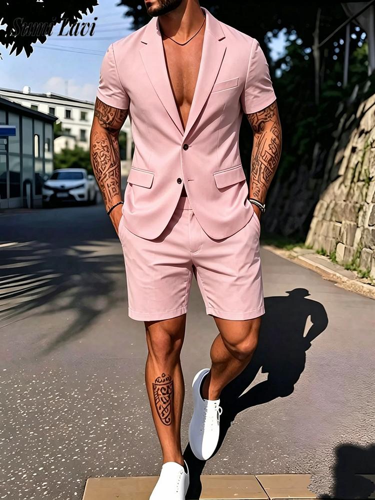 Vintage Fashion Outfits Men - Costume homme décontracté, blazer uni slim,