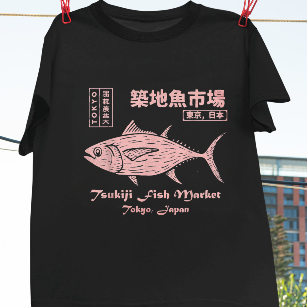 Vintage Fashion In Tokyo - T-shirt unisexe en coton, marché du