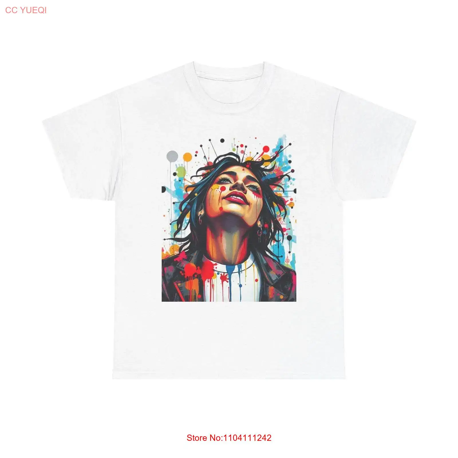 Vintage Fashion Outfits Men - Art coloré coton lourd t-shirt Hipster