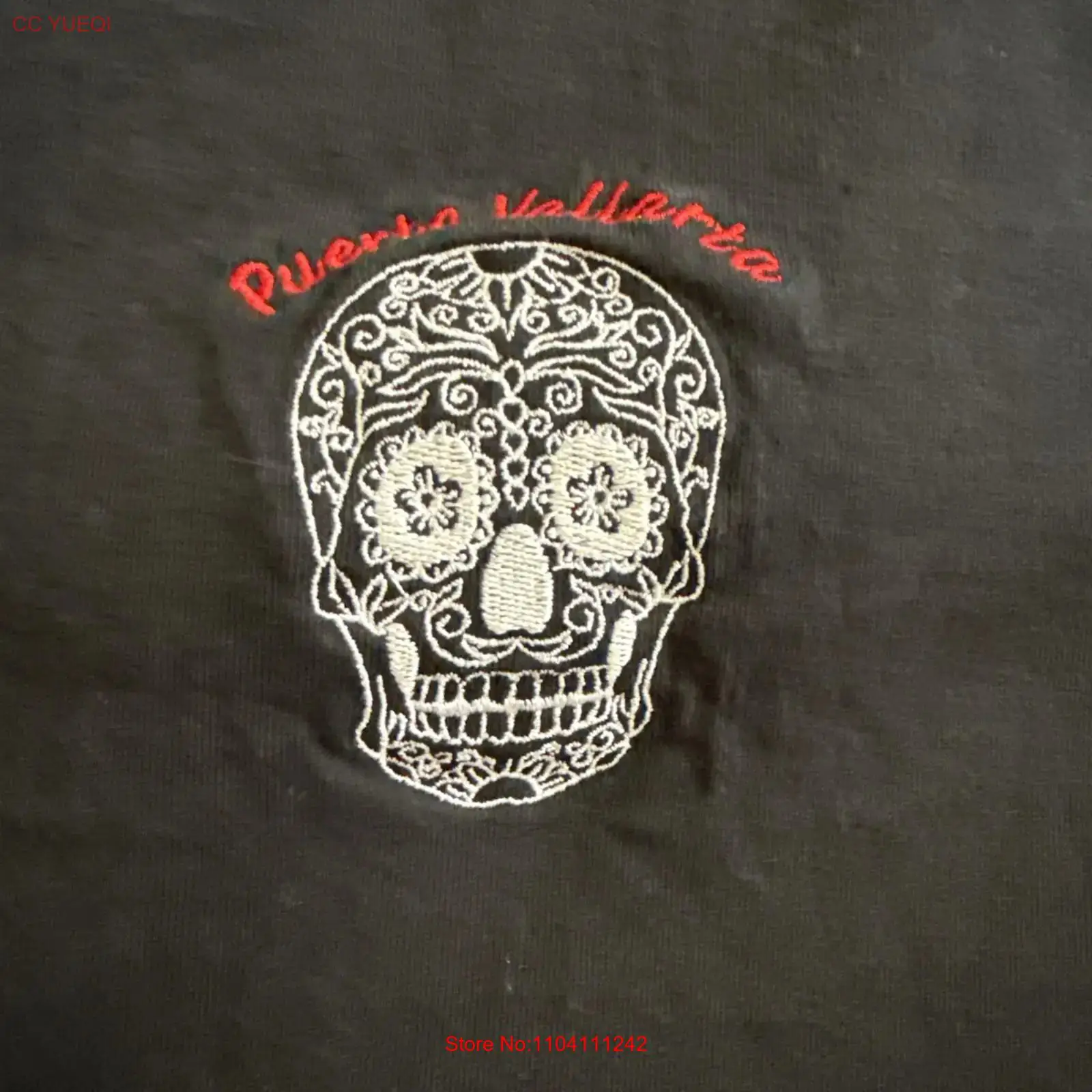 Vintage Fashion De - T-shirt noir Dia de los Muertos