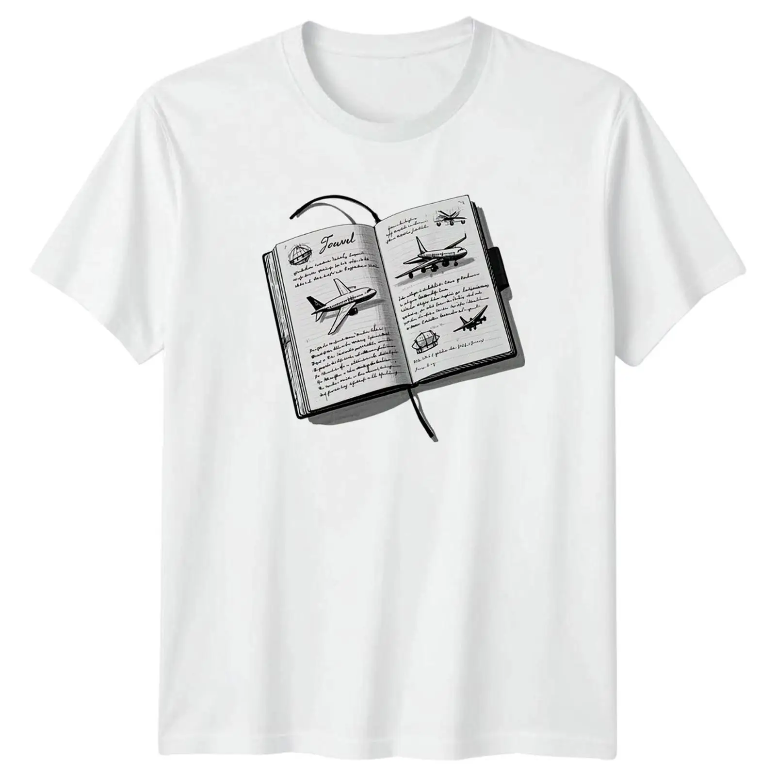 Vintage Fashion Journal - T-shirt motif journal de voyage et