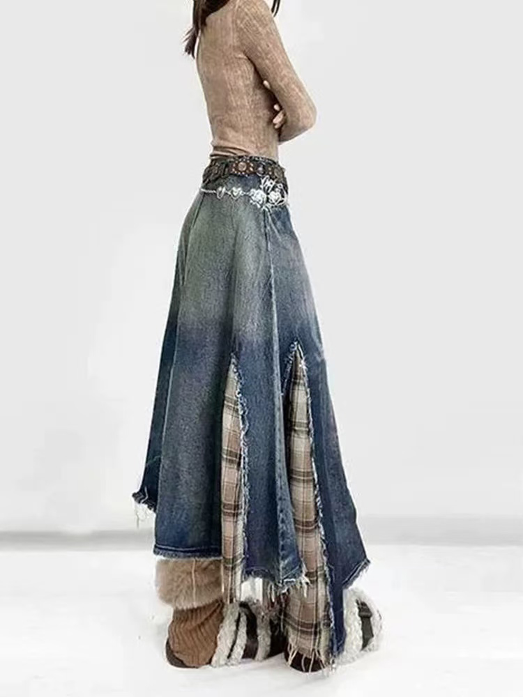 Jupes mi-longues en Denim pour - Denim Skirt Midi Vintage avis et prix