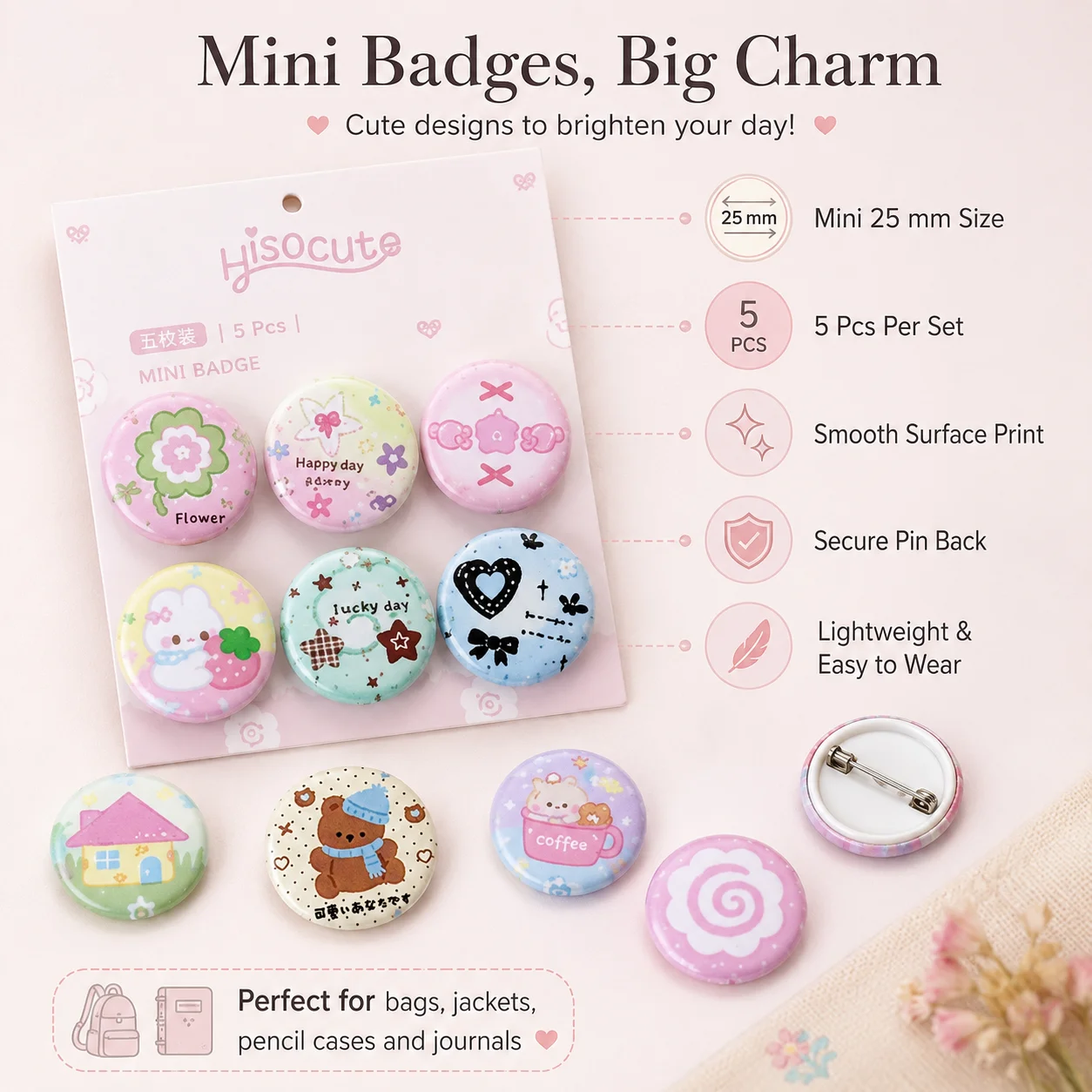 Mini-badge épinglette trèfle é - Vintage Fashion Journal avis et prix
