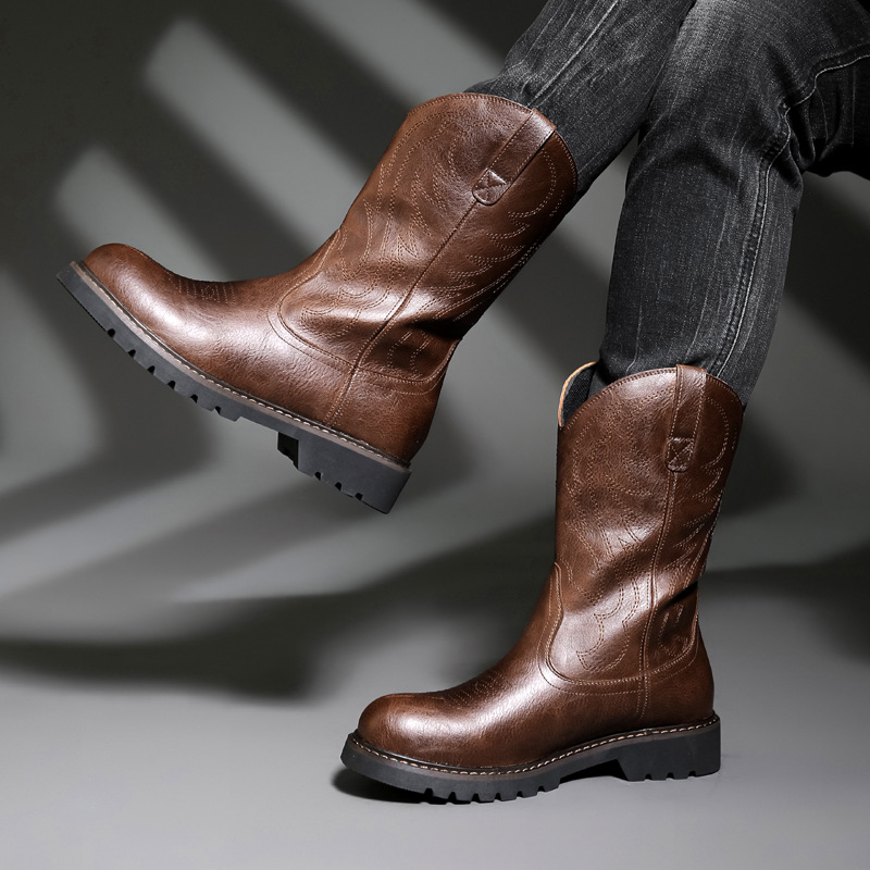Mode hommes bottes De Cowboy n - Vintage Fashion De avis et prix