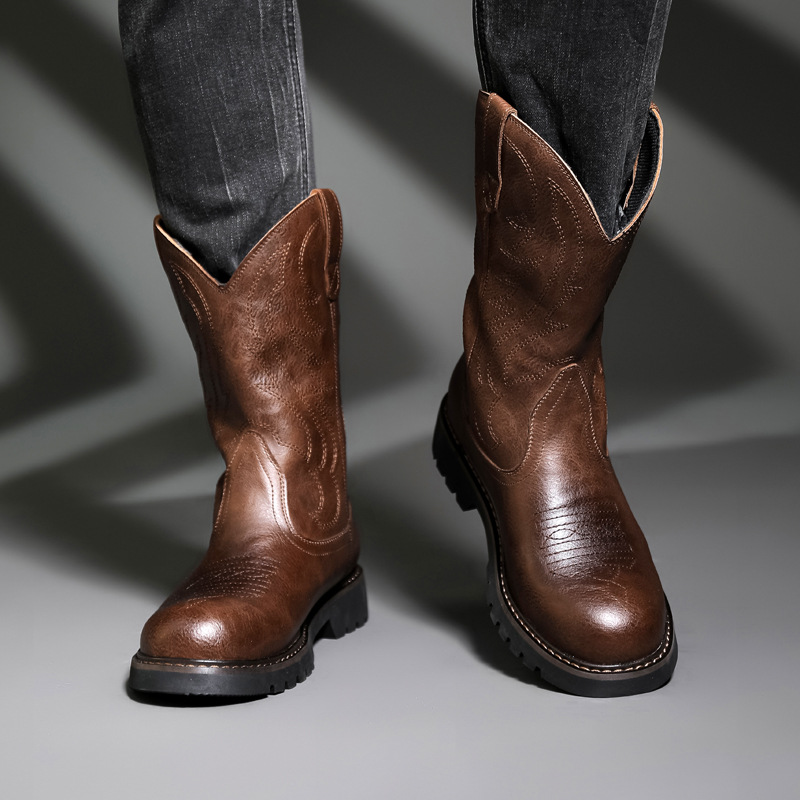 Mode hommes bottes De Cowboy n - Vintage Fashion De avis et prix