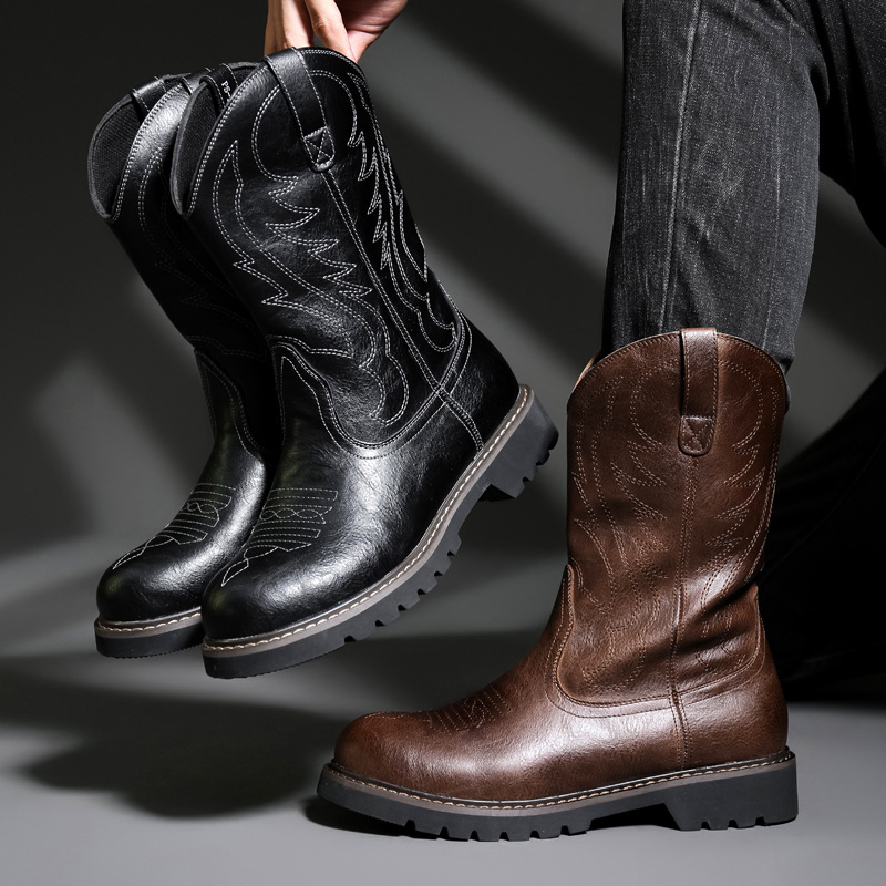 Mode hommes bottes De Cowboy n - Vintage Fashion De avis et prix