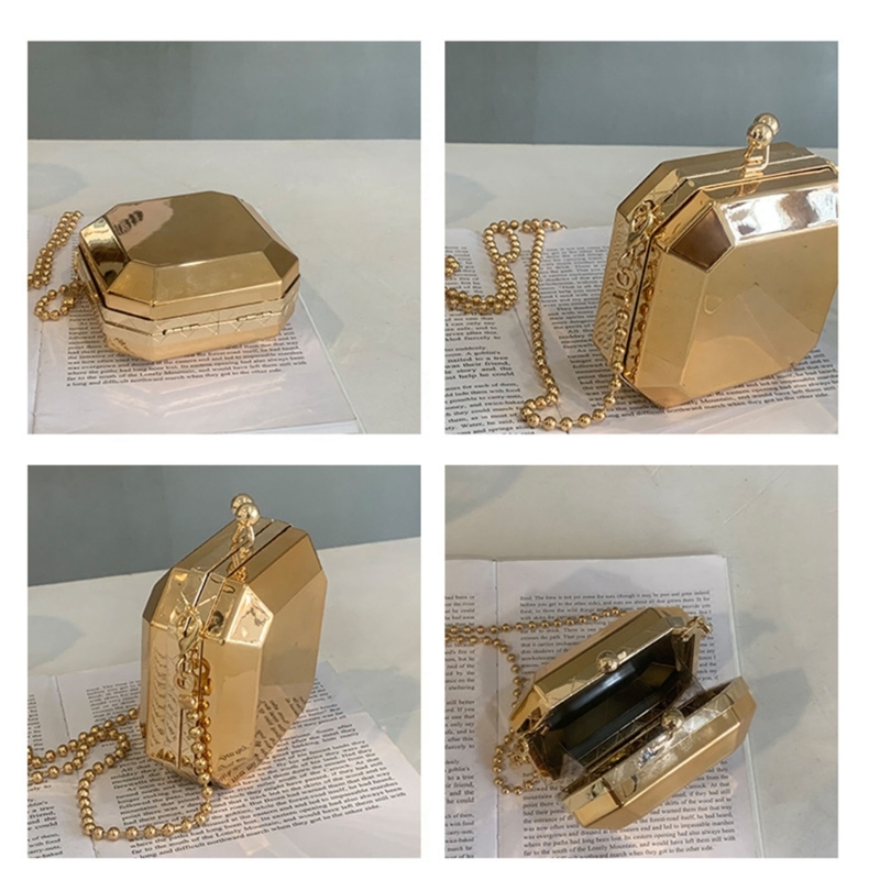 Mini pochette de soirée en or  - Vintage Fashion Shop avis et prix