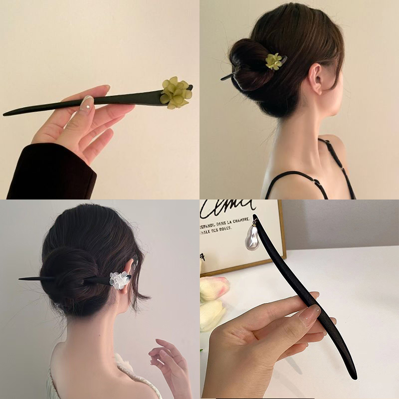 Bâtons de cheveux en bois de S - Vintage Fashion Stores avis et prix