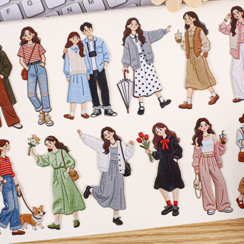 Pack d'autocollants vintage po - Vintage Fashion Journal avis et prix