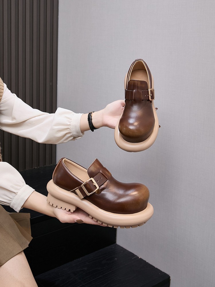 Chaussures Derby en cuir de va - Vintage Fashion Style avis et prix